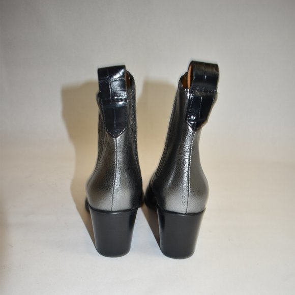 GANNI Western Colorblock Leather Ankle Boots Size 7 - Picture 7 of 10